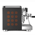 Rückseite der Rocket Appartamento Black Copper – kompakte Espressomaschine aus Edelstahl