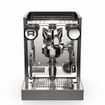 Rocket Appartamento TCA Inox Black Frontansicht – edle Siebträgermaschine aus Edelstahl