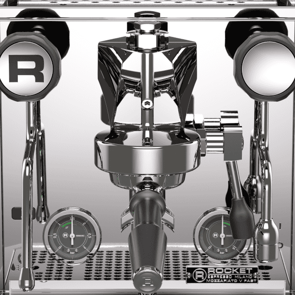Rocket Mozzafiato V Fast Heat Frontbereich mit Siebträger
