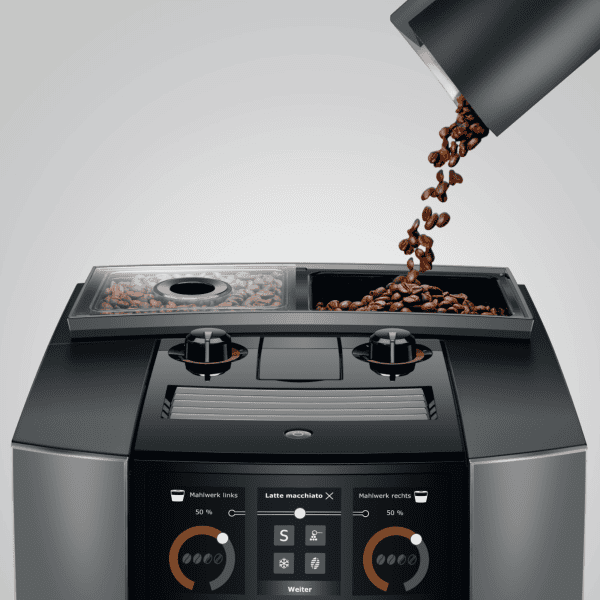 JURA J10 twin mit zwei verschiedenen Kaffee Bohnen