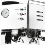 Quick Mill Pegaso Brühgruppe und Bedienelemente Siebträger Kaffeemaschine