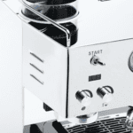 Quickmill siebträger Detail Edelstahlgehäuse Drehregler und Bedienknöpfe