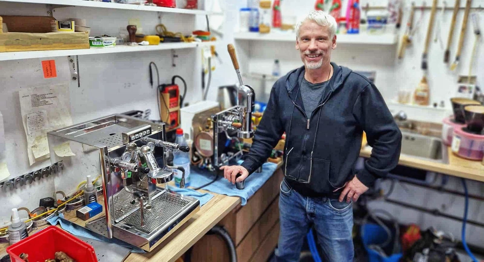 Werkstatt für Siebträgermaschinen im Raum Stuttgart