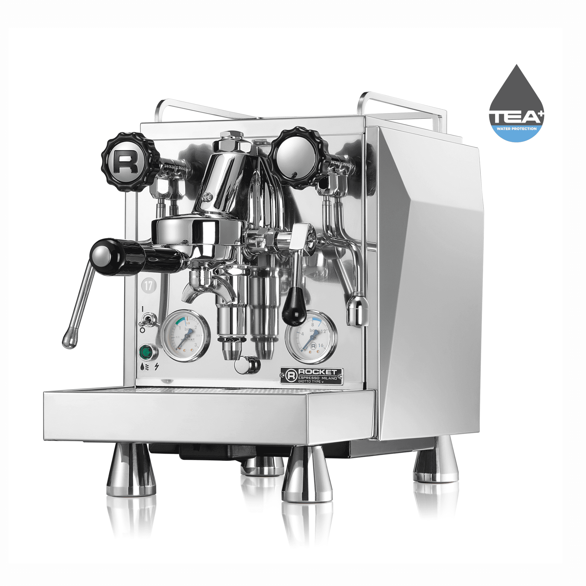 Rocket Giotto V FAST espresso siebträgermaschine mit OLED Display und Dampflanze