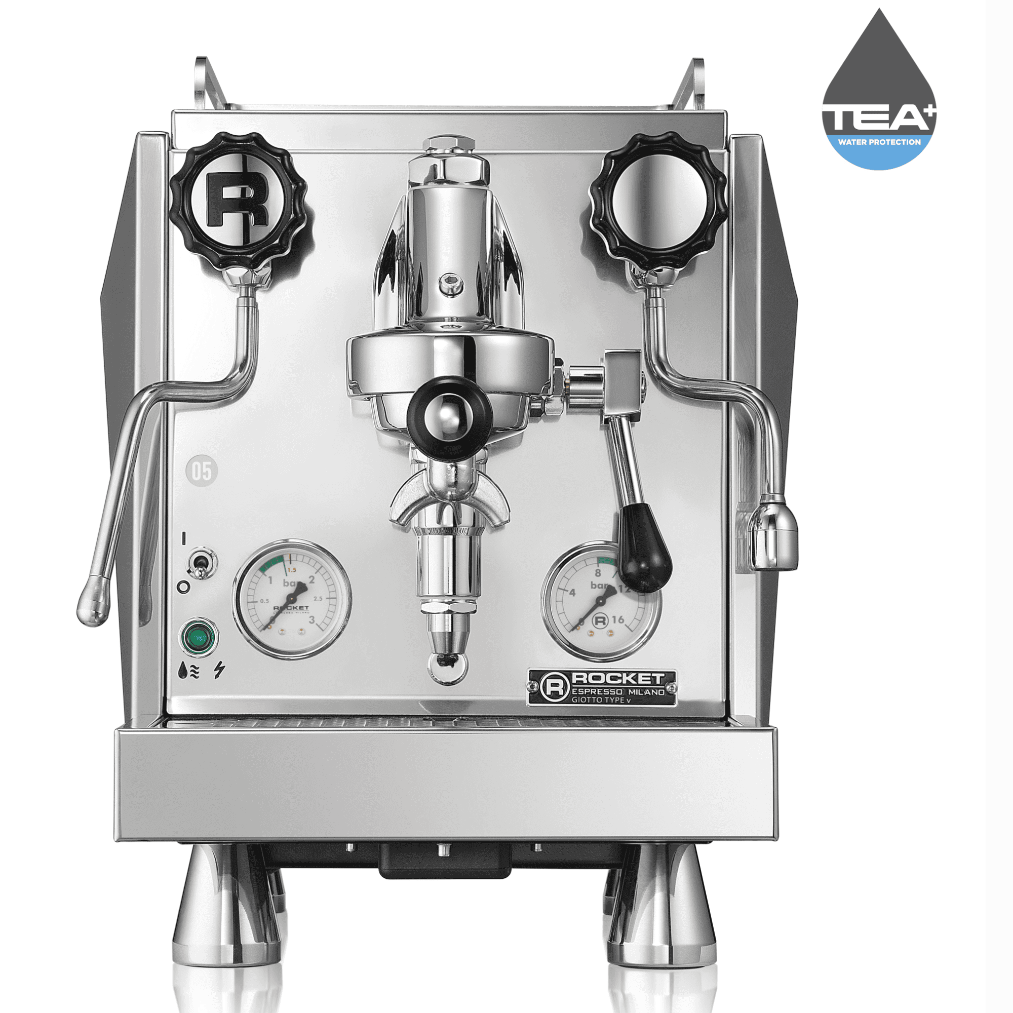 Rocket Giotto V FAST espresso maschine mit E61 Brühgruppe und Edelstahlgehäuse