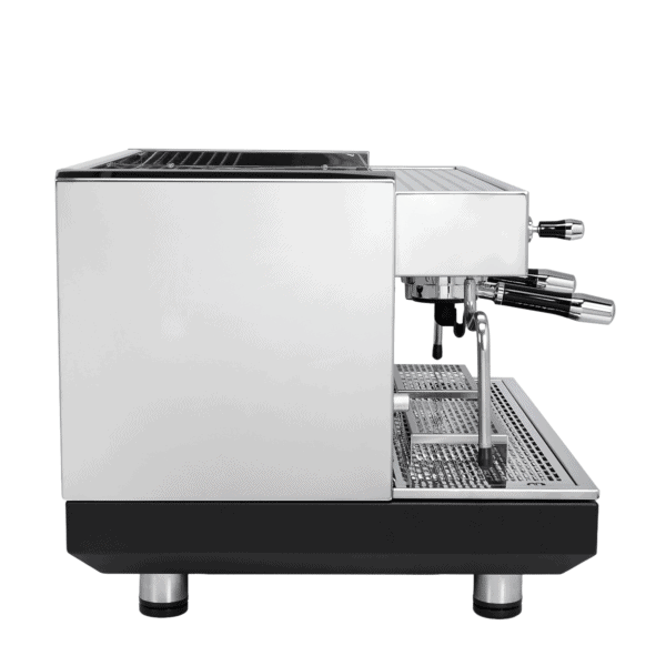 ECM DISCOVER 2-gruppige Espresso Maschine Seitenansicht Edelstahl Gastro