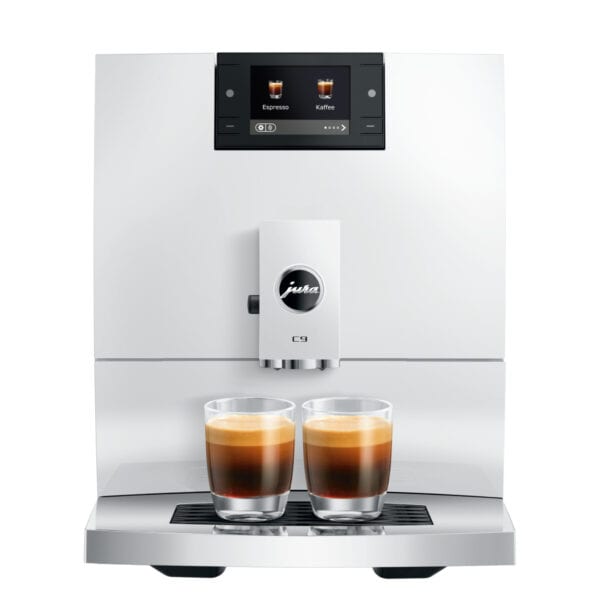 JURA C9 Piano White Kaffeevollautomat Vorderansicht