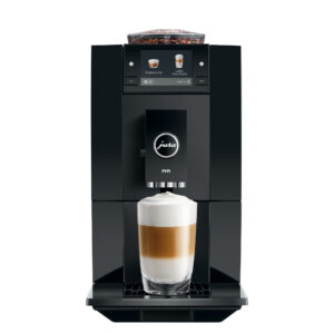 JURA A8 Piano Black (EA) Kaffeevollautomat von vorne, Piano Black