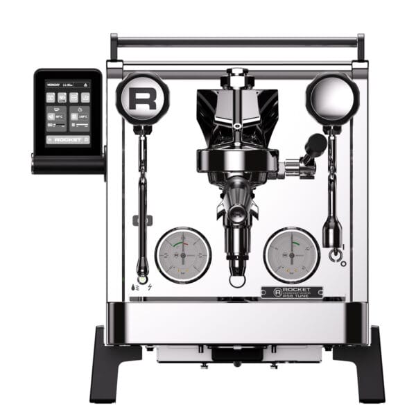 Communication Pod Touchdisplay und Manometer der Rocket R58 Tune in der Nahaufnahme