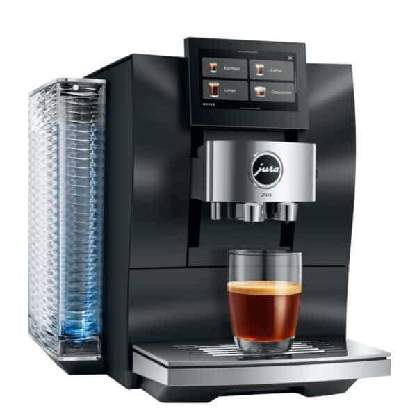 JURA Z10 Obsidian Black (EC) Kaffeevollautomat von der Seite, Obsidian Black